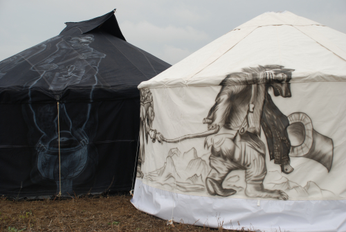 coal bearer (guy fawkes mask) and bear