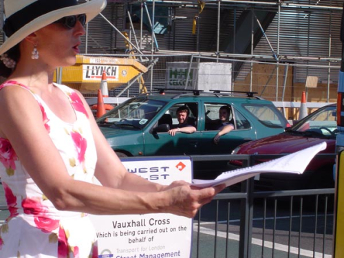 singer at Vauxhall Cross