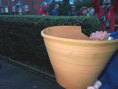 Broken flower-pot